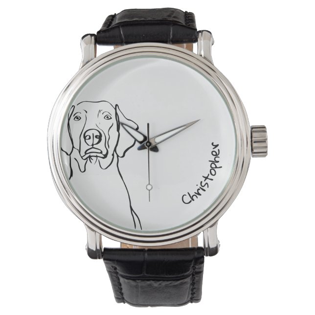 Stilweimaraner: Ihr Text, Ihr Stil Armbanduhr (Vorderseite)
