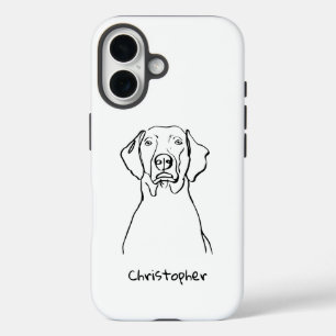 Stilweimaraner: Ihr Text, Ihr Stil iPhone 16 Hülle