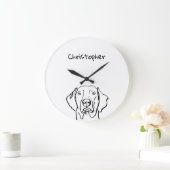 Stilweimaraner: Ihr Text, Ihr Stil Große Wanduhr (Zuhause)