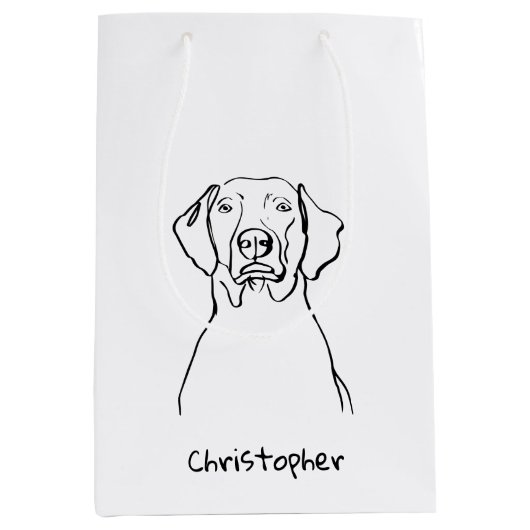 Stilweimaraner: Ihr Text, Ihr Stil Mittlere Geschenktüte (Vorderseite)
