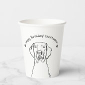 Stilweimaraner: Ihr Text, Ihr Stil Pappbecher (Vorderseite)