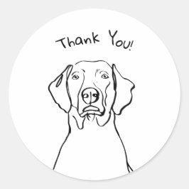 Stilweimaraner: Ihr Text, Ihr Stil Runder Aufkleber