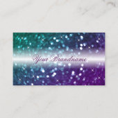 Stilweiser, Aquamariner Lila Sparkle Glitzer Moder Visitenkarte (Vorderseite)