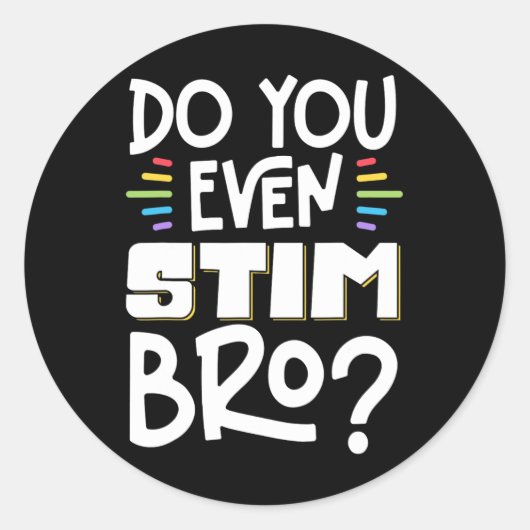 Stim Bro 1 Runder Aufkleber (Vorderseite)
