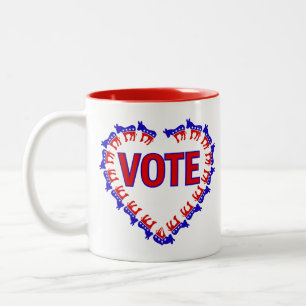 stimm demokrat esel zweifarbige tasse