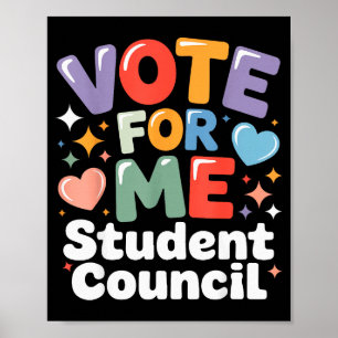 Stimm für mich Schülervertretung Vibes Schulwahl  Poster