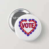 stimm republikánisch elefant button (Vorne & Hinten)