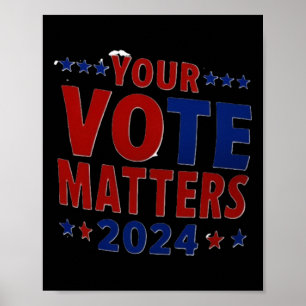 Stimmabgabe bei den Wahlen in den 2024 U.S. Poster
