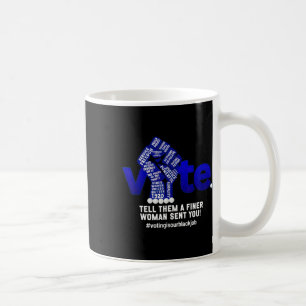 Stimmabgabe Erzähl ihnen eine feine Frau, die dir Kaffeetasse