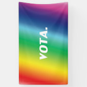 Stimmabgabe in spanischer Regenbogenfarbe Gay Prid Banner (Vertikal)