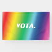 Stimmabgabe in spanischer Regenbogenfarbe Gay Prid Banner (Horizontal)