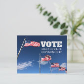 Stimmabgabe, wie Ihr Leben von ihr abhängt Postkar Postkarte (Stehend Vorderseite)