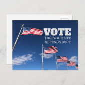 Stimmabgabe, wie Ihr Leben von ihr abhängt Postkar Postkarte (Vorne/Hinten)
