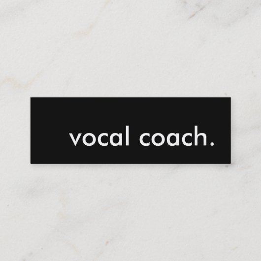 Stimmcoach. Mini Visitenkarte (Vorderseite)