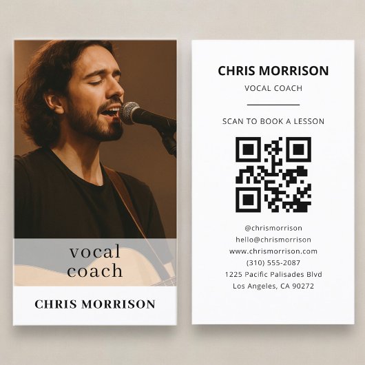 Stimmcoach-QR-Code-Foto Visitenkarte