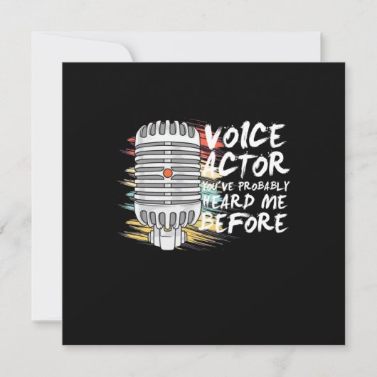 Stimmdarsteller Einladung (Vorderseite)