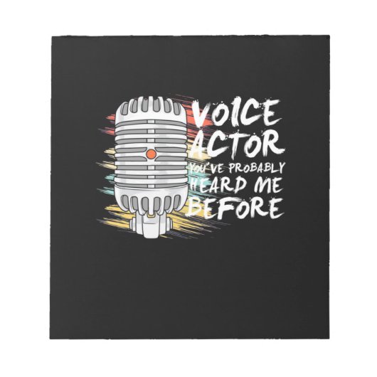 Stimmdarsteller Notizblock (Vorderseite)