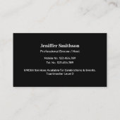 Stimmdarsteller, Voice Over, EMCEE-Gastgeber Visitenkarte (Rückseite)