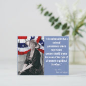 Stimme abgeben - Lucy Burns Postkarte (Stehend Vorderseite)