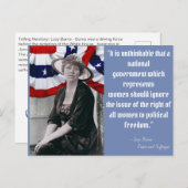 Stimme abgeben - Lucy Burns Postkarte (Vorne/Hinten)