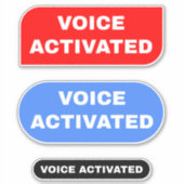 Stimme aktiviert aufkleber (Vorderseite)
