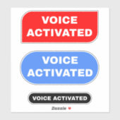 Stimme aktiviert aufkleber (Blatt)
