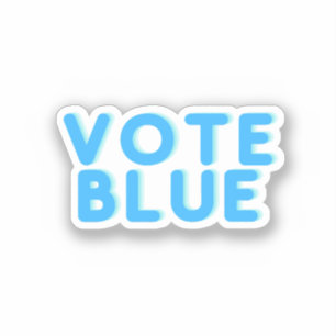 Stimme Blau Aufkleber