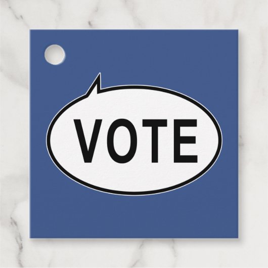 STIMME - blau Geschenkanhänger (Vorderseite)