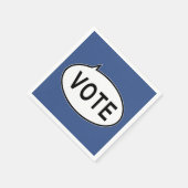 STIMME - blau Serviette (Ecke)