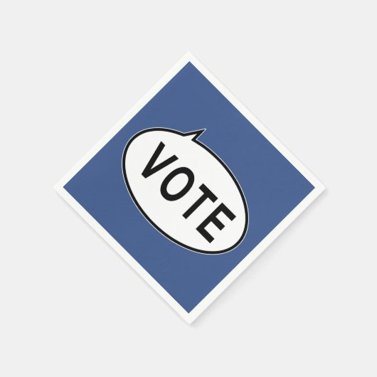 STIMME - blau Serviette (Ecke)