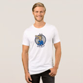 Stimme Blau Tri-Blend Shirt (Vorderseite voll)