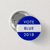 STIMME BLAUE 2018 Halbzeitwahl Demokraten Wave Button (Vorne & Hinten)