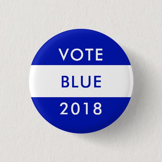 STIMME BLAUE 2018 Halbzeitwahl Demokraten Wave Button (Vorderseite)