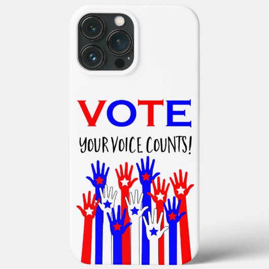 Stimme! Deine Stimme zählt! Patriotische Handstars Case-Mate iPhone Hülle (Rückseite)