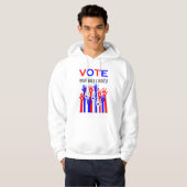 Stimme! Deine Stimme zählt! Patriotische Handstars Hoodie (Vorne ganz)
