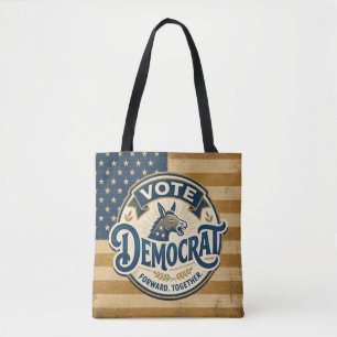 Stimme Demokratisch Vorwärts Zusammen – Vintage Pa Tasche