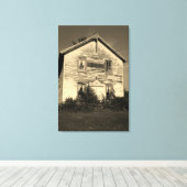 Stimme der Menschen Gestrickte Leinwand Print (Insitu (Holzboden))