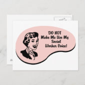 Stimme der Sozialarbeiter Postkarte (Vorne/Hinten)