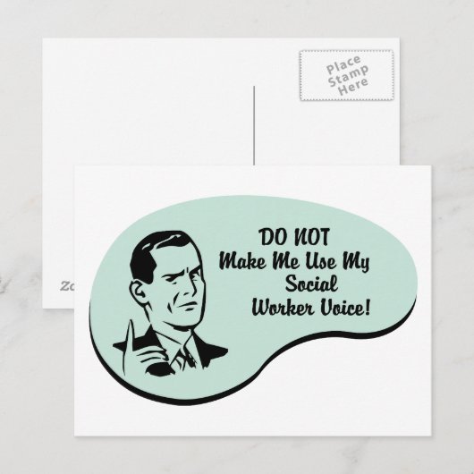 Stimme der Sozialarbeiter Postkarte (Vorne/Hinten)
