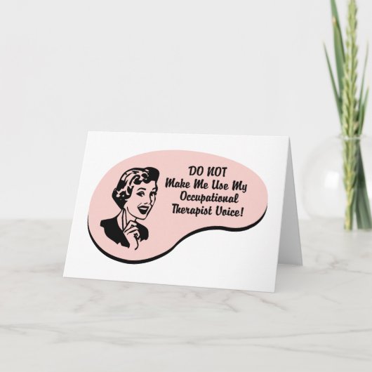 Stimme des Arbeitstherapeuten Karte (Vorderseite)