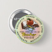 Stimme des Lehrers Button (Vorne & Hinten)