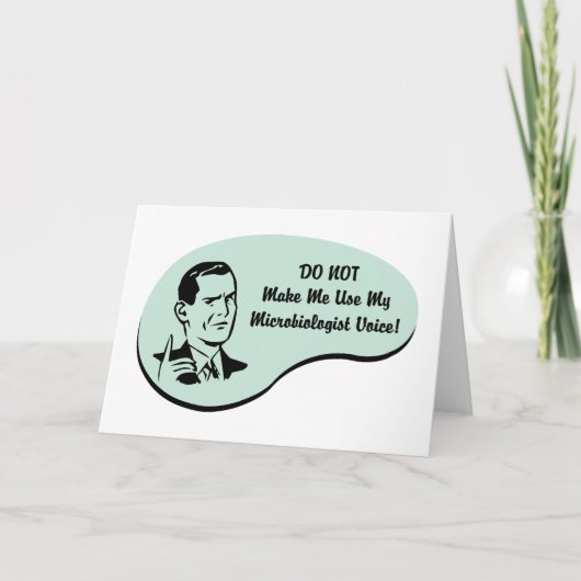 Stimme des Mikrobiologen Karte (Vorderseite)