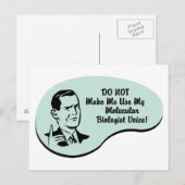 Stimme des Molekularbiologen Postkarte (Vorne/Hinten)
