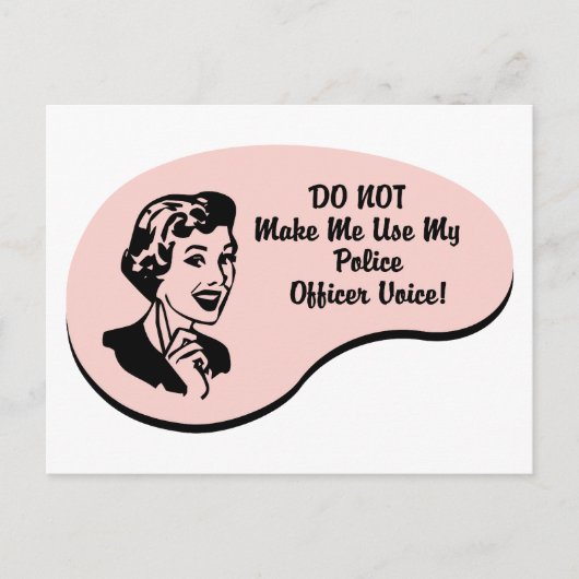 Stimme des Polizeibeamten Postkarte (Vorderseite)