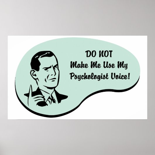 Stimme des Psychologen Poster (Vorne)