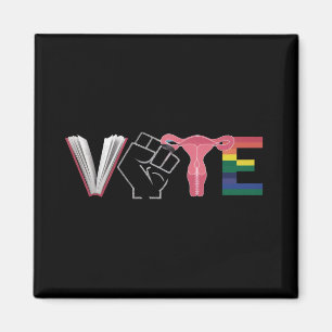 Stimme Feministische Frauenrechte Verbotene Bücher Magnet