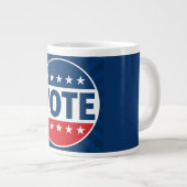 STIMME Fette Kampagne-Abzeichen-Design Jumbo-Tasse (Vorderseite Rechts)