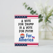 Stimme für Amerika Postkarte (Stehend Vorderseite)