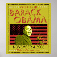 Stimme für Barack Obama Plers