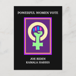 Stimme für Biden - Harris, ein mächtiges Frauensym Postkarte